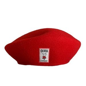 Olivia Gymboree wool red beret hat L large